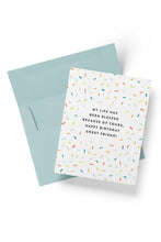 Load image into Gallery viewer, Colorful Confetti Blessed Birthday Card