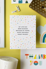 Load image into Gallery viewer, Colorful Confetti Blessed Birthday Card