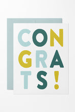 Load image into Gallery viewer, Colorful, Hand Lettered Congrats Card