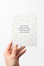 Load image into Gallery viewer, Colorful Confetti Blessed Birthday Card