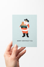 Load image into Gallery viewer, Cowboy Santa Merry Christmas Y'all Boxed Set of 8 Cards