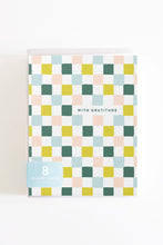 Load image into Gallery viewer, Colorful Checkered With Gratitude, Thank You - Boxed Set of 8 Cards