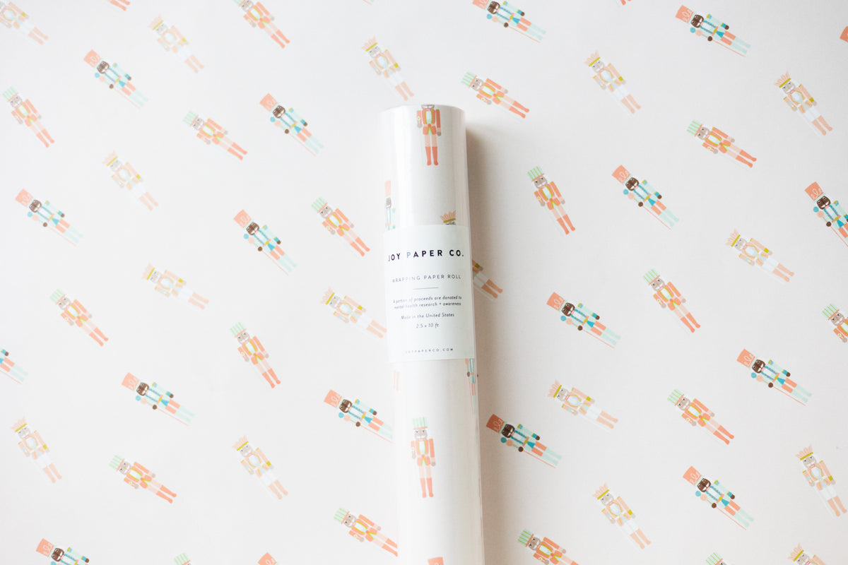 Pinkmas Nutcracker Wrapping Paper Roll Joy Paper Co.