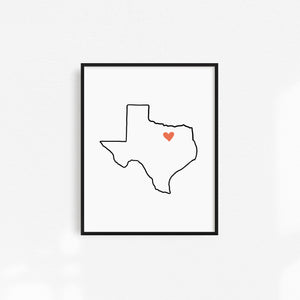 DFW Texas Art Print