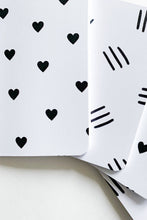 Load image into Gallery viewer, Black Hearts Pocket Journal