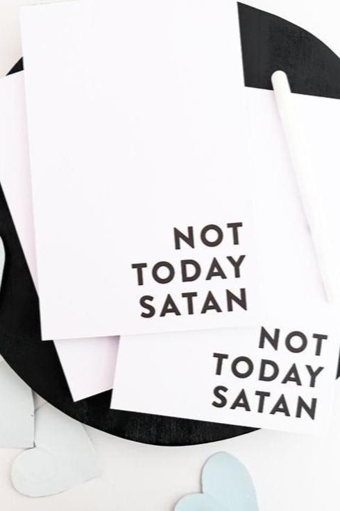 Not Today Satan Notepad Not Today Satan Notepad