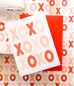 Lettered XOXO Pattern Wrapping Paper