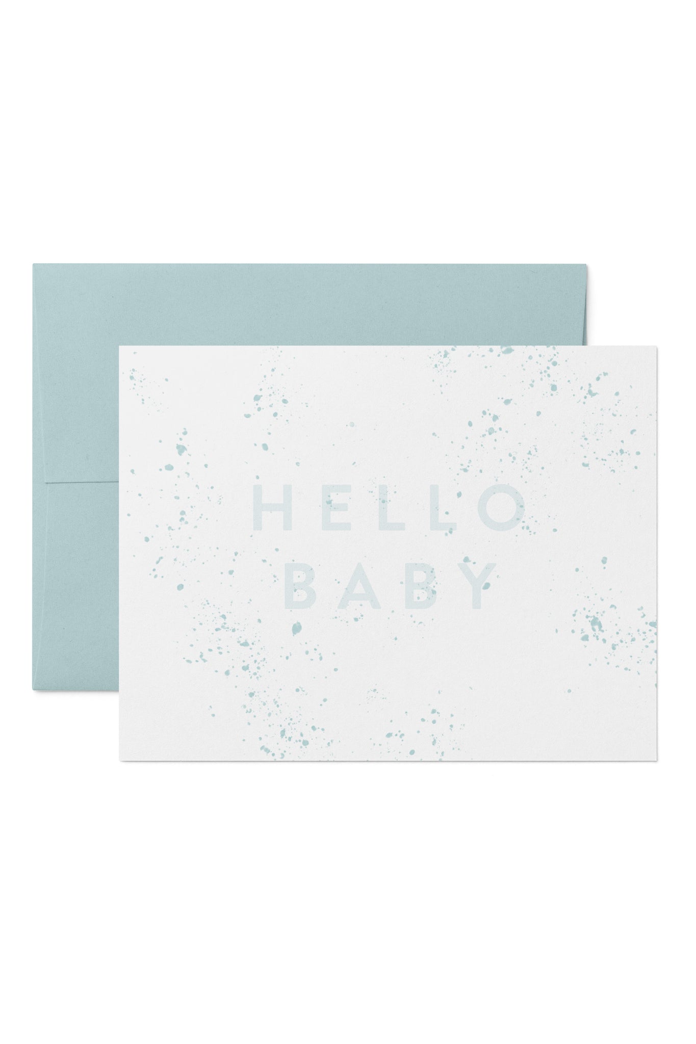 Hello Baby Paint Splatter Card