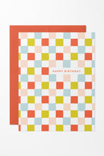 Load image into Gallery viewer, Colorful Checkered Birthday Card