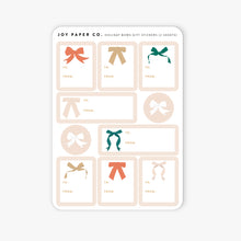 Load image into Gallery viewer, Holiday Bows Gift Sticker Sheet