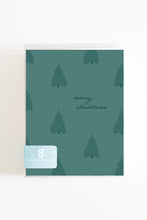 Load image into Gallery viewer, Green Christmas Trees Boxed Set of 8 Cards