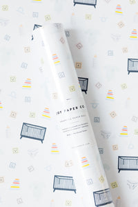 Illustrated Baby Pattern Wrapping Paper