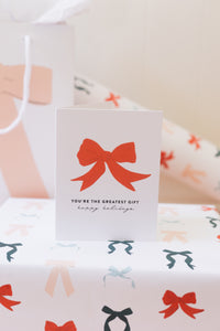 Red Bow Greatest Gift Holiday Card