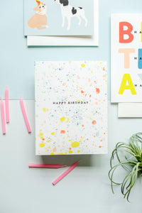 Birthday Paint Splatter Card