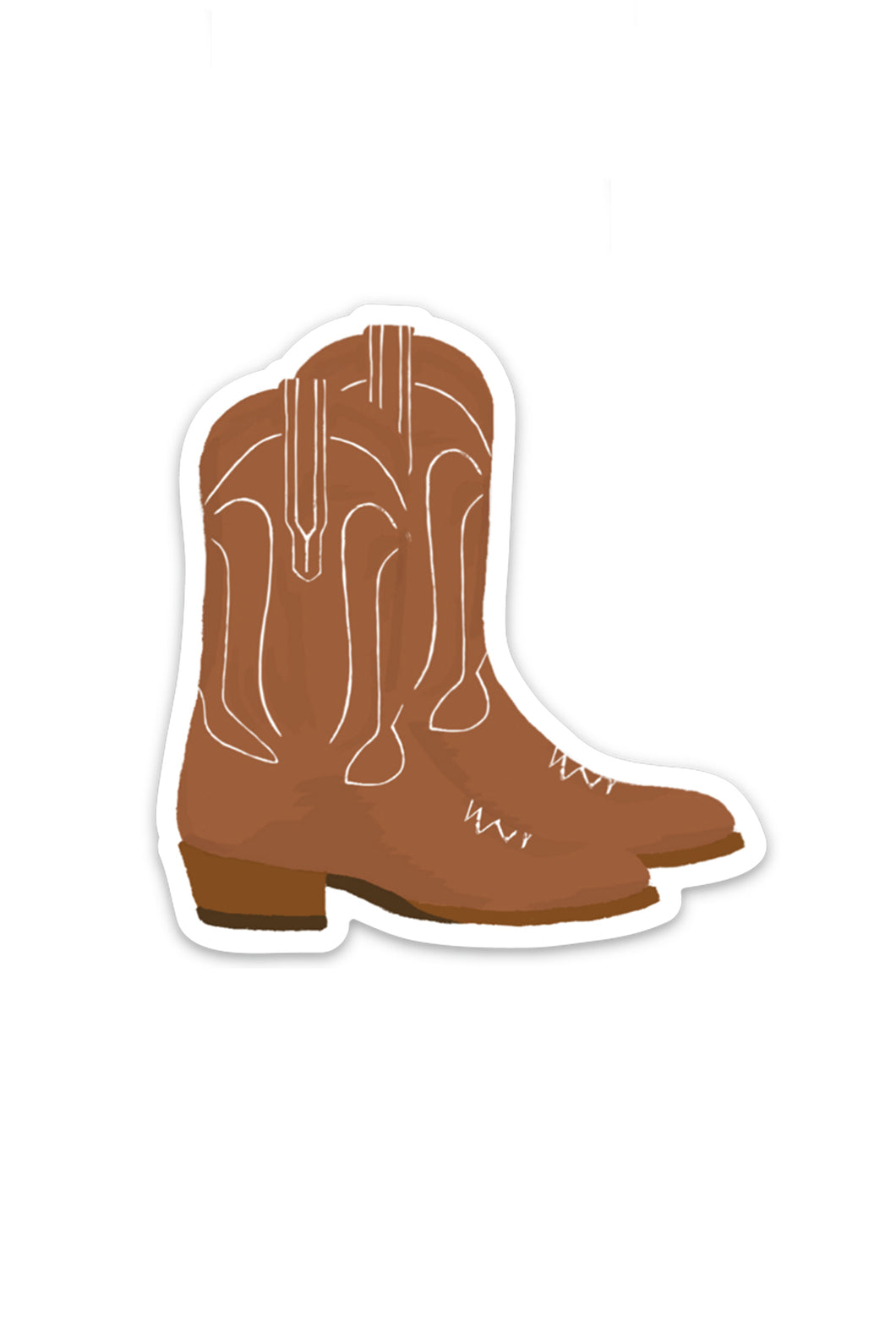 Brown Cowboy Boots Sticker