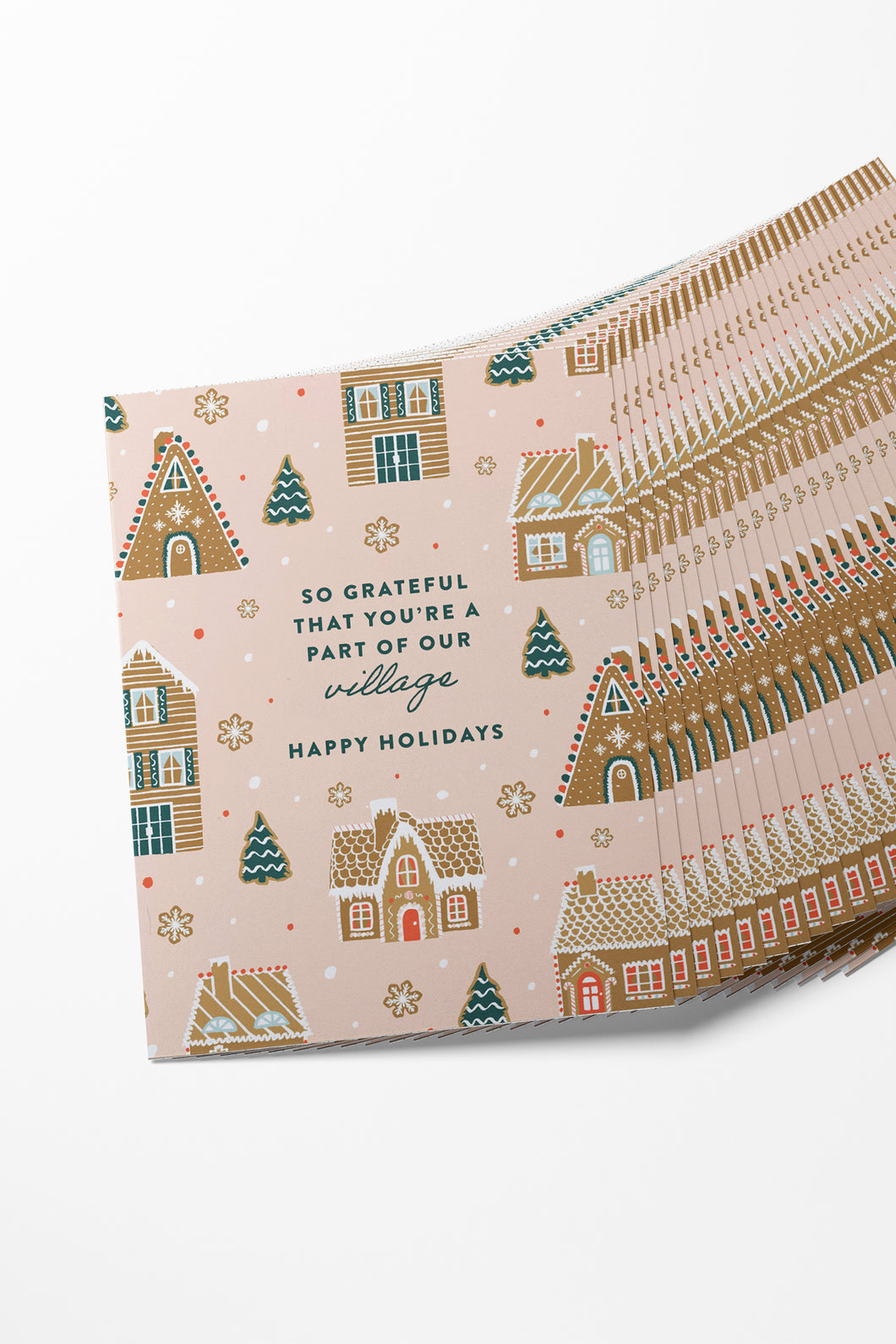 Gingerbread Village Holiday Thank You Boxed Set of 8 Cards
