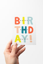 Load image into Gallery viewer, Colorful 3x Happy Birthday Card