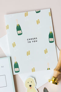 Champagne Cheers to You Card