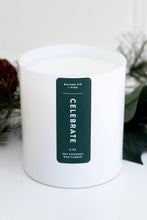 Load image into Gallery viewer, Celebrate (Balsam Fir + Pine / Christmas Tree) Coconut Soy Candle