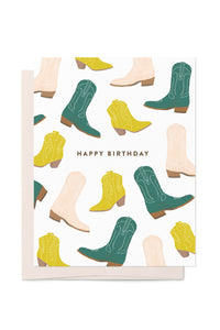 Colorful Birthday Boots Card