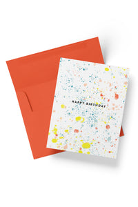 Birthday Paint Splatter Card