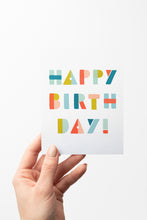 Load image into Gallery viewer, Colorful Birthday Shapes Card