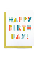 Load image into Gallery viewer, Colorful Birthday Shapes Card