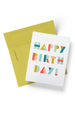 Load image into Gallery viewer, Colorful Birthday Shapes Card