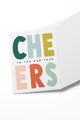 Colorful CHEERS to the New Year Hand-Lettered Cards - Boxed Set of 8 Cards