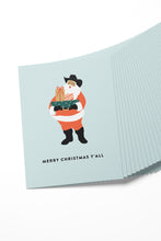 Load image into Gallery viewer, Cowboy Santa Merry Christmas Y&#39;all Boxed Set of 8 Cards