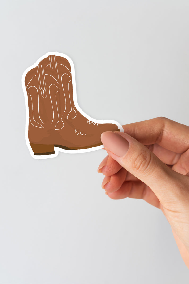 Brown Cowboy Boots Sticker – Joy Paper Co.