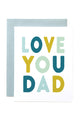 'LOVE YOU DAD' Colorful, Hand-Lettered Card