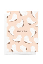 Load image into Gallery viewer, Pink and White Cowboy Boots &#39;Howdy&#39; Card