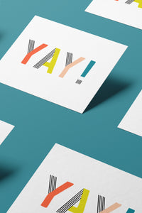 Colorful, Hand-Lettered YAY Card