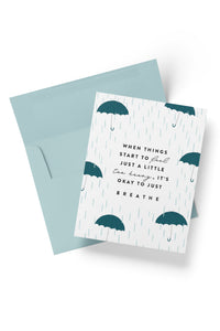 Okay To Just Breathe Sympathy Card