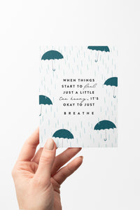 Okay To Just Breathe Sympathy Card