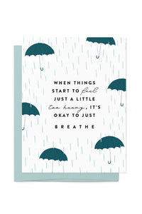 Okay To Just Breathe Sympathy Card