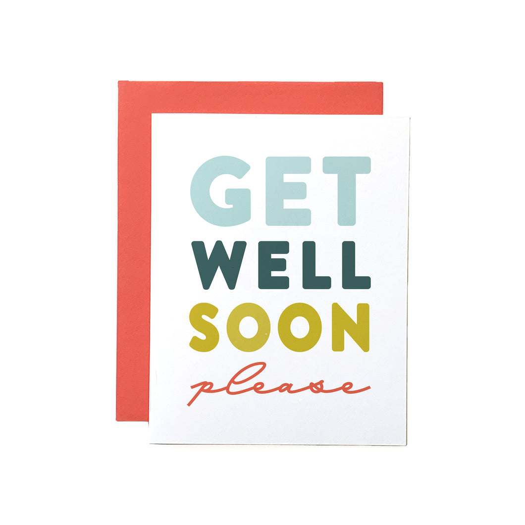 Get Well Soon, Hand-Lettered Card