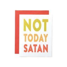 Load image into Gallery viewer, Colorful Not Today Satan Card