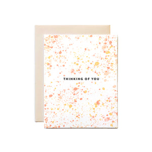Thinking of You Paint Splatter Card