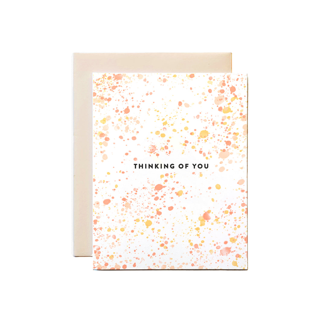 Thinking of You Paint Splatter Card