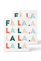 FA LA LA & Checkered Holiday Gift Bag Set of 2