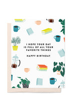 Load image into Gallery viewer, Favorite Things Birthday Card