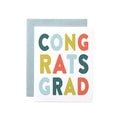 Congrats Grad Colorful Lettered Card