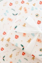 Load image into Gallery viewer, Illustrated Pink Holiday Pattern Wrapping Paper