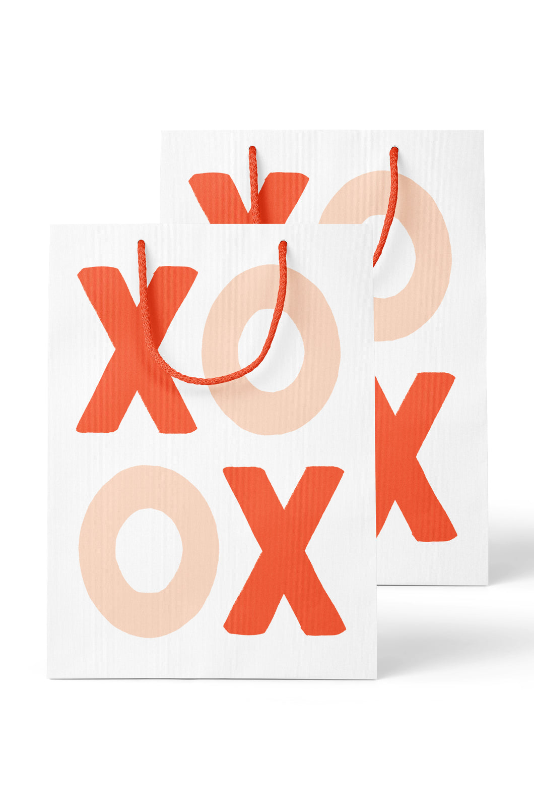 XOXO & Checkered Valentine's Gift Bag Set of 2, Reusable