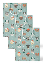 Load image into Gallery viewer, Holiday Dogs Gift Bag Set of 3