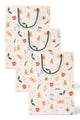 Pink Holiday Pattern Gift Bag Set of 3