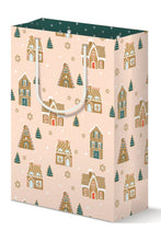 Load image into Gallery viewer, Gingerbread Village Gift Bag Set of 3