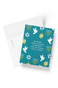 Peace, Love & Light Hanukkah Card